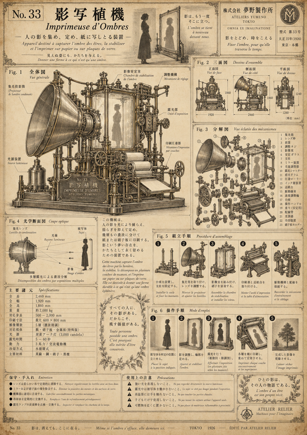 影写植機 全体設計図