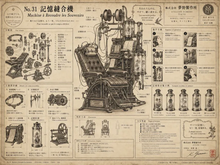 記憶縫合機 設計図