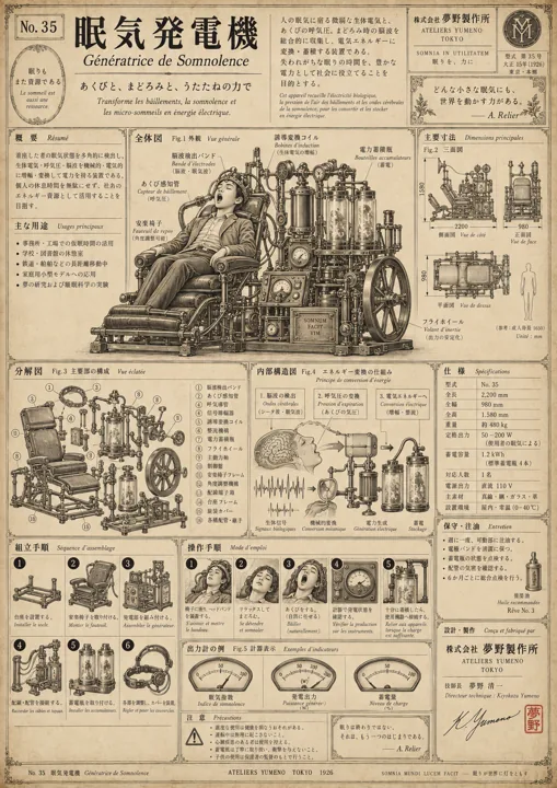 眠気発電機 設計図