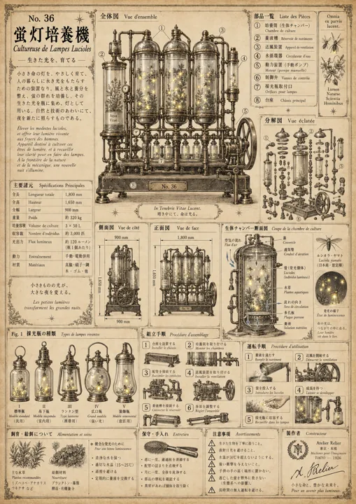 蛍灯培養機 設計図