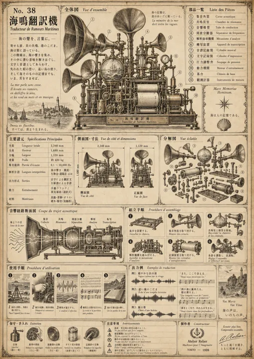 海鳴翻訳機 設計図