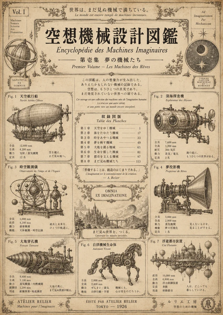 空想機械設計図鑑 表紙